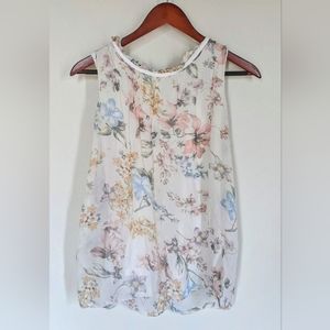 2/$20 Elena Baldi Floral Sleeveless Blouse